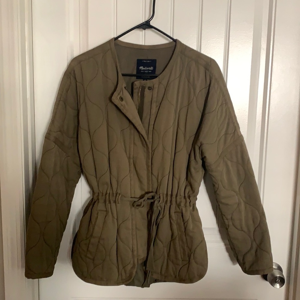 Madewell Olive green quilted jacket